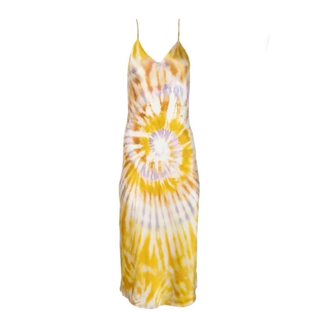 Dannijo LILAC OPEN BACK CROSS STRAP MIDI SLIP DRESS